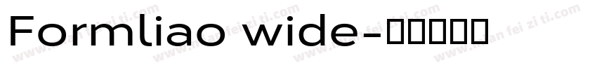 Formliao wide字体转换
